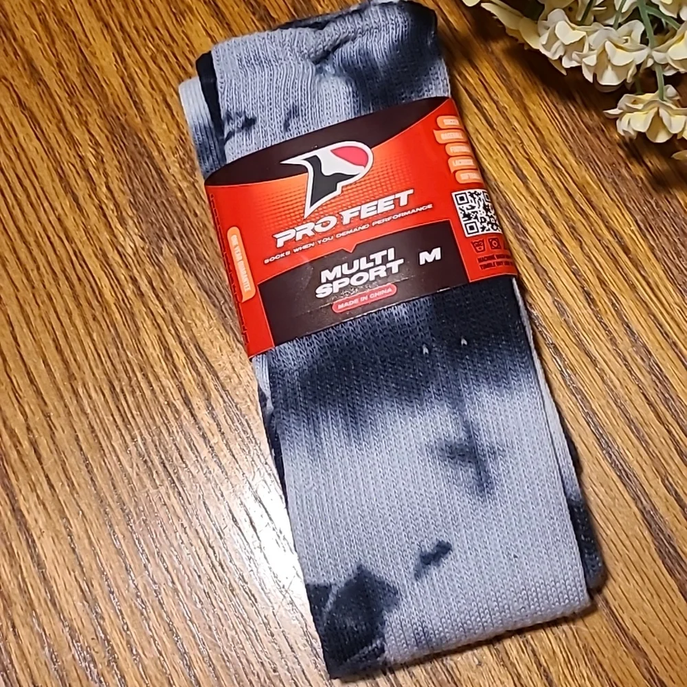 Pro Feet NWT Sport Socks - Black & Gray - Medium